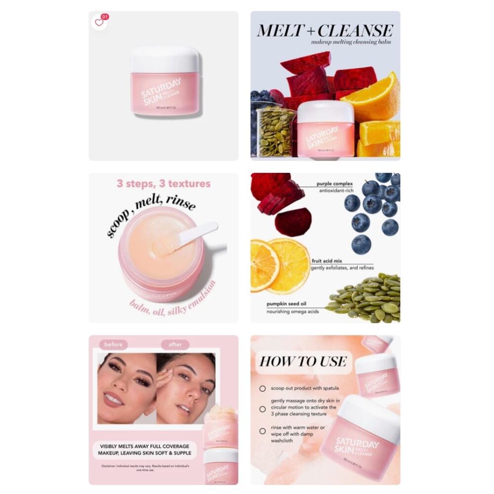 Saturday Skin Melt + Cleanse Makeup Melting Balm 100ml*Korean Skincare